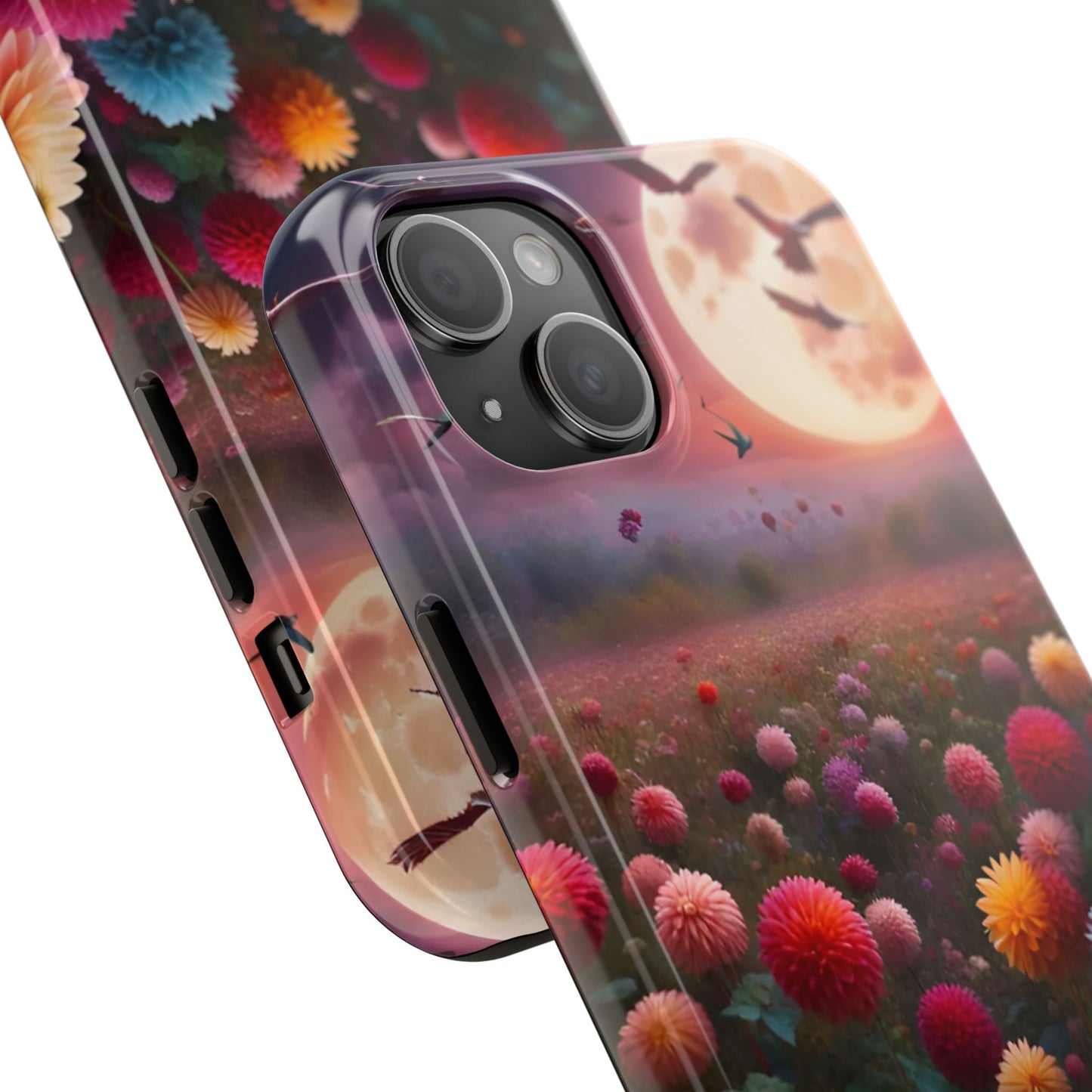 Flowers Under the Moon Tough Phone Case