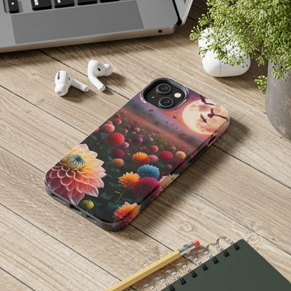 Flowers Under the Moon Tough Phone Case