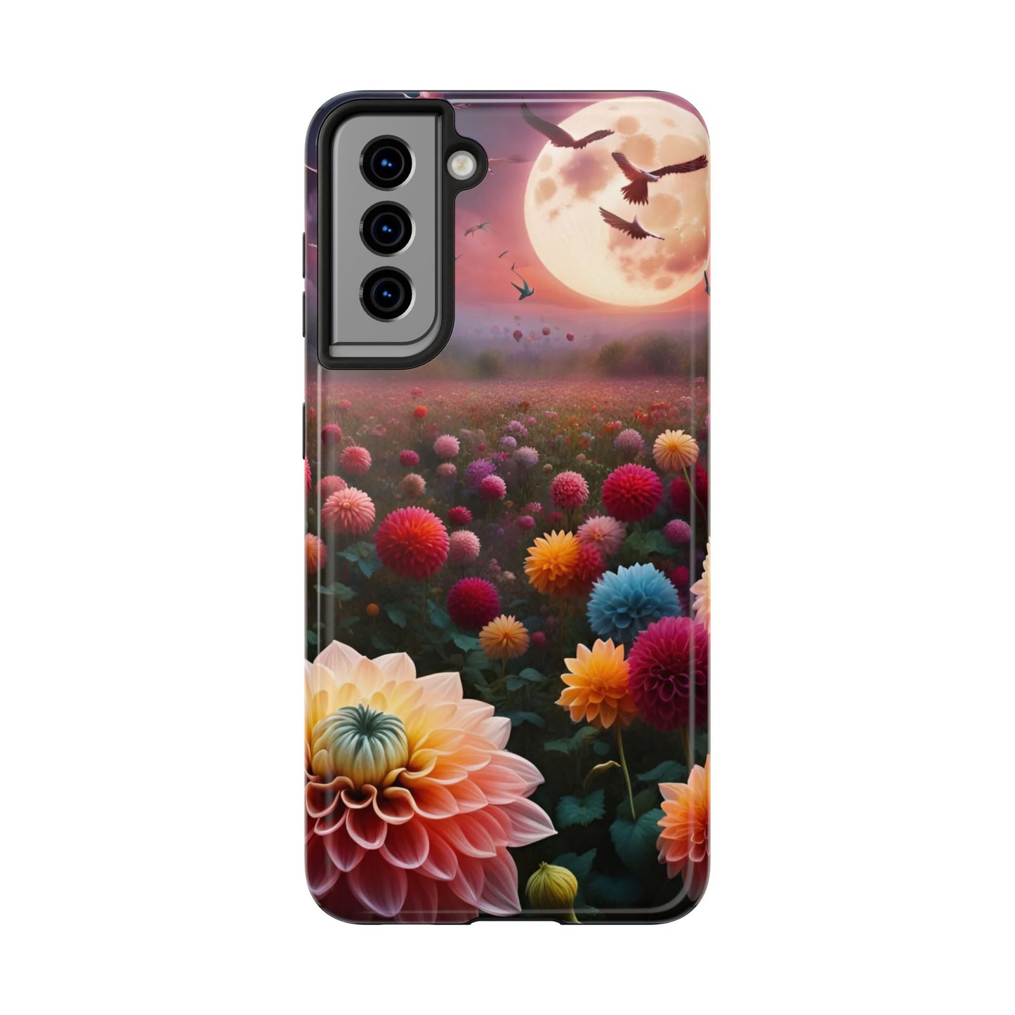 Flowers Under the Moon Tough Phone Case