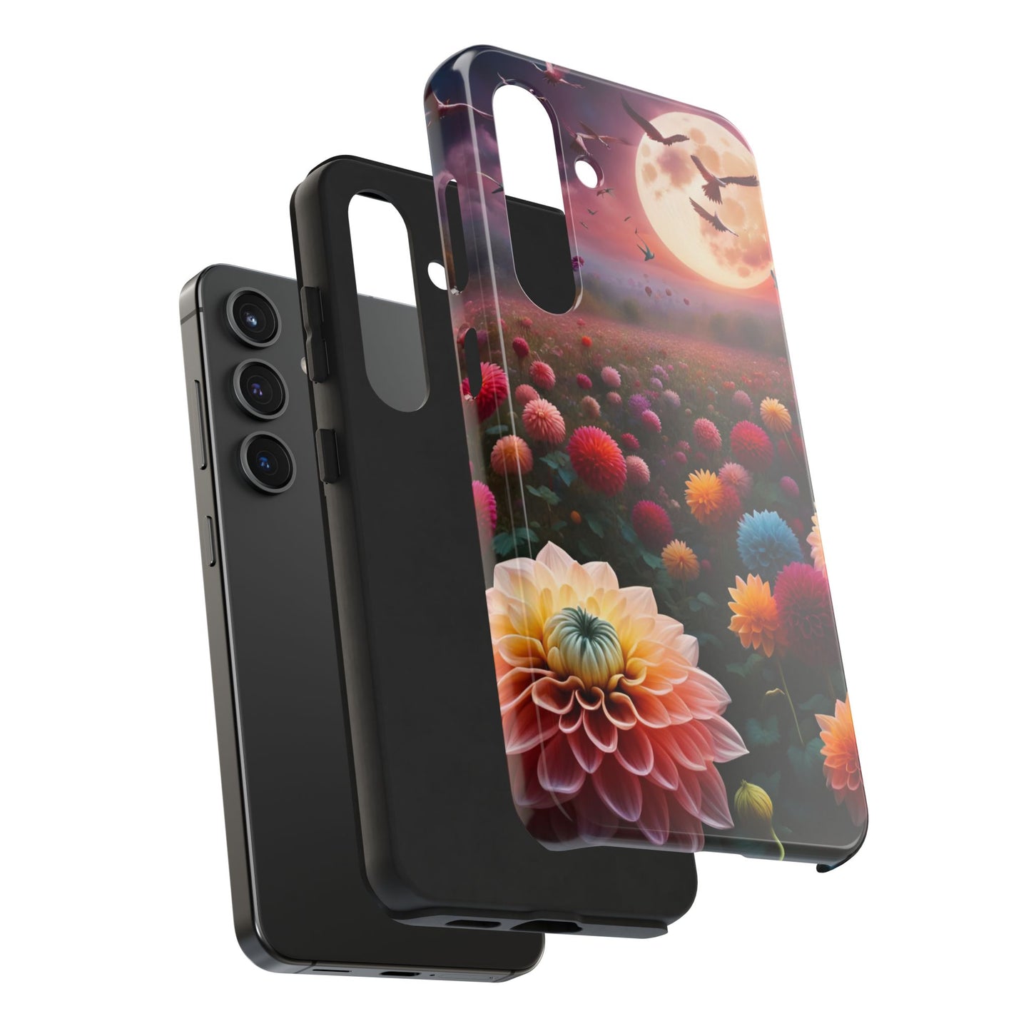 Flowers Under the Moon Tough Phone Case