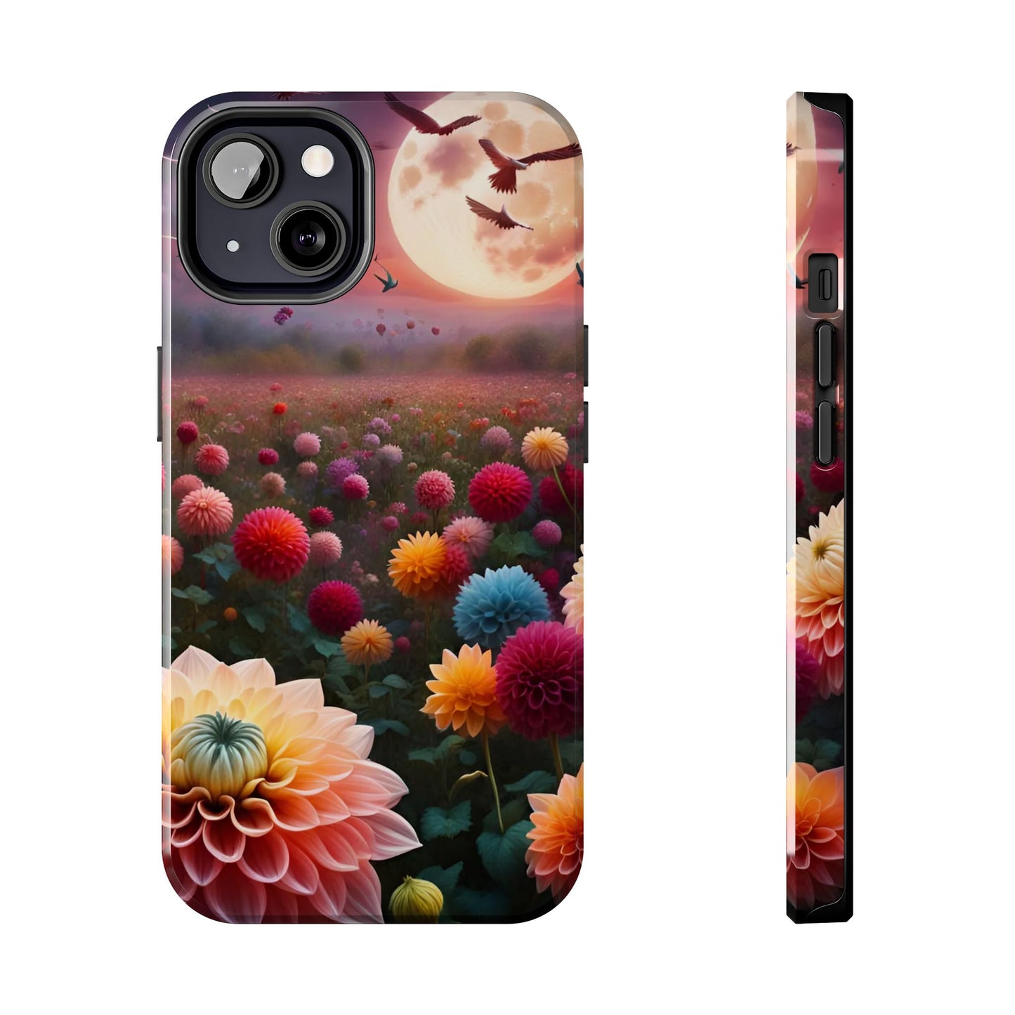 Flowers Under the Moon Tough Phone Case