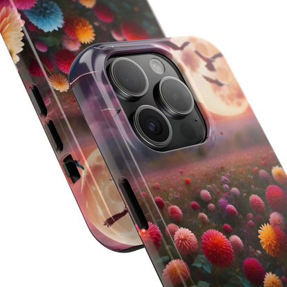 Flowers Under the Moon Tough Phone Case