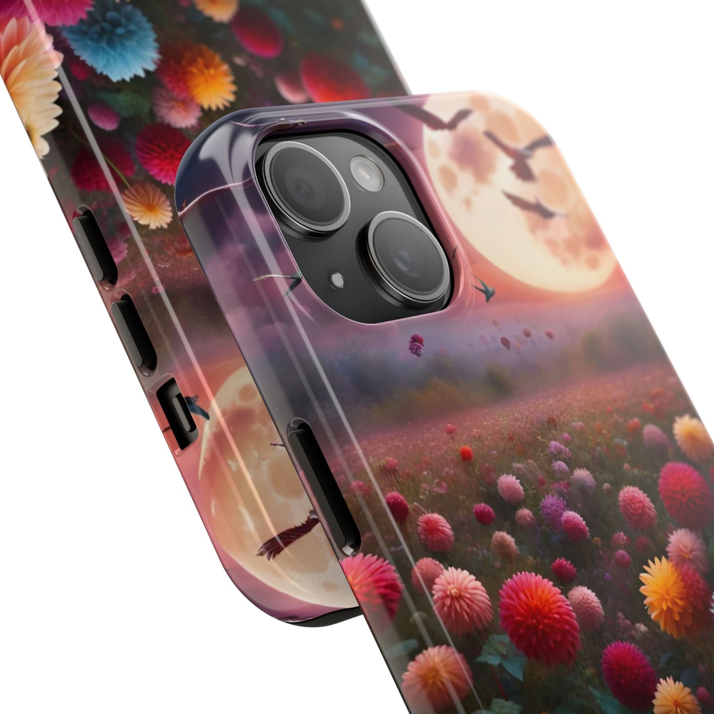 Flowers Under the Moon Tough Phone Case