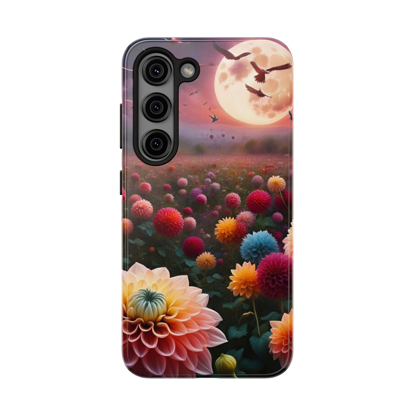 Flowers Under the Moon Tough Phone Case