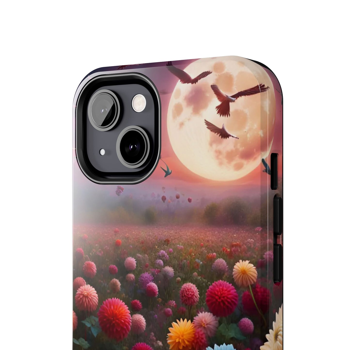 Flowers Under the Moon Tough Phone Case