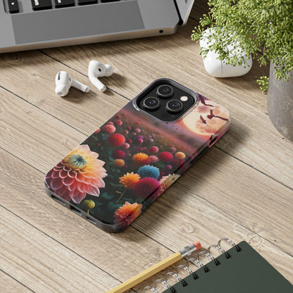 Flowers Under the Moon Tough Phone Case