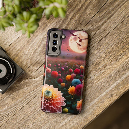 Flowers Under the Moon Tough Phone Case