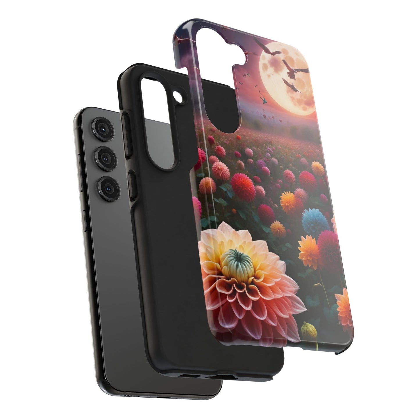 Flowers Under the Moon Tough Phone Case