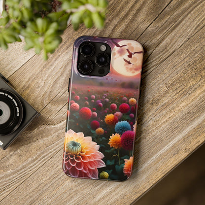 Flowers Under the Moon Tough Phone Case