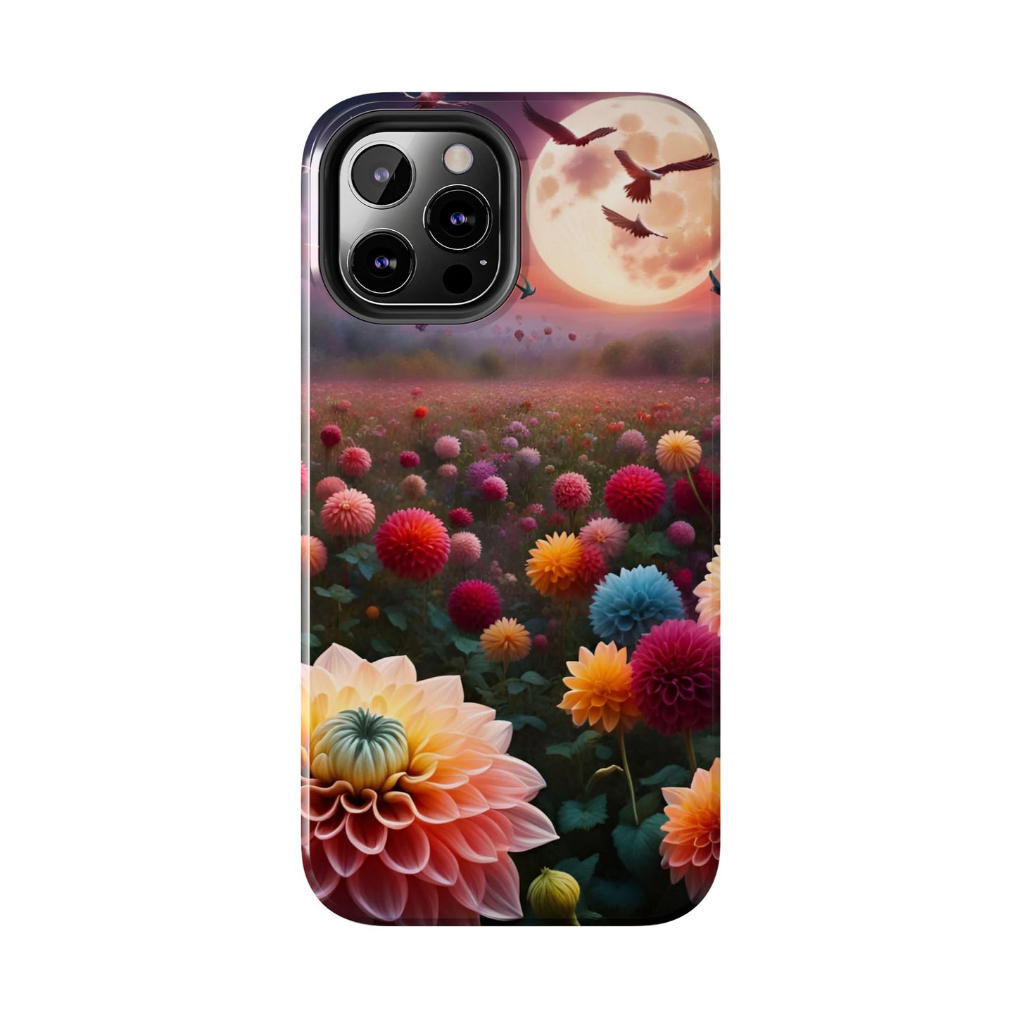 Flowers Under the Moon Tough Phone Case