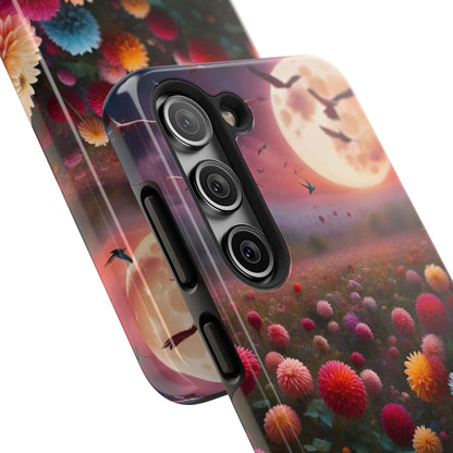 Flowers Under the Moon Tough Phone Case