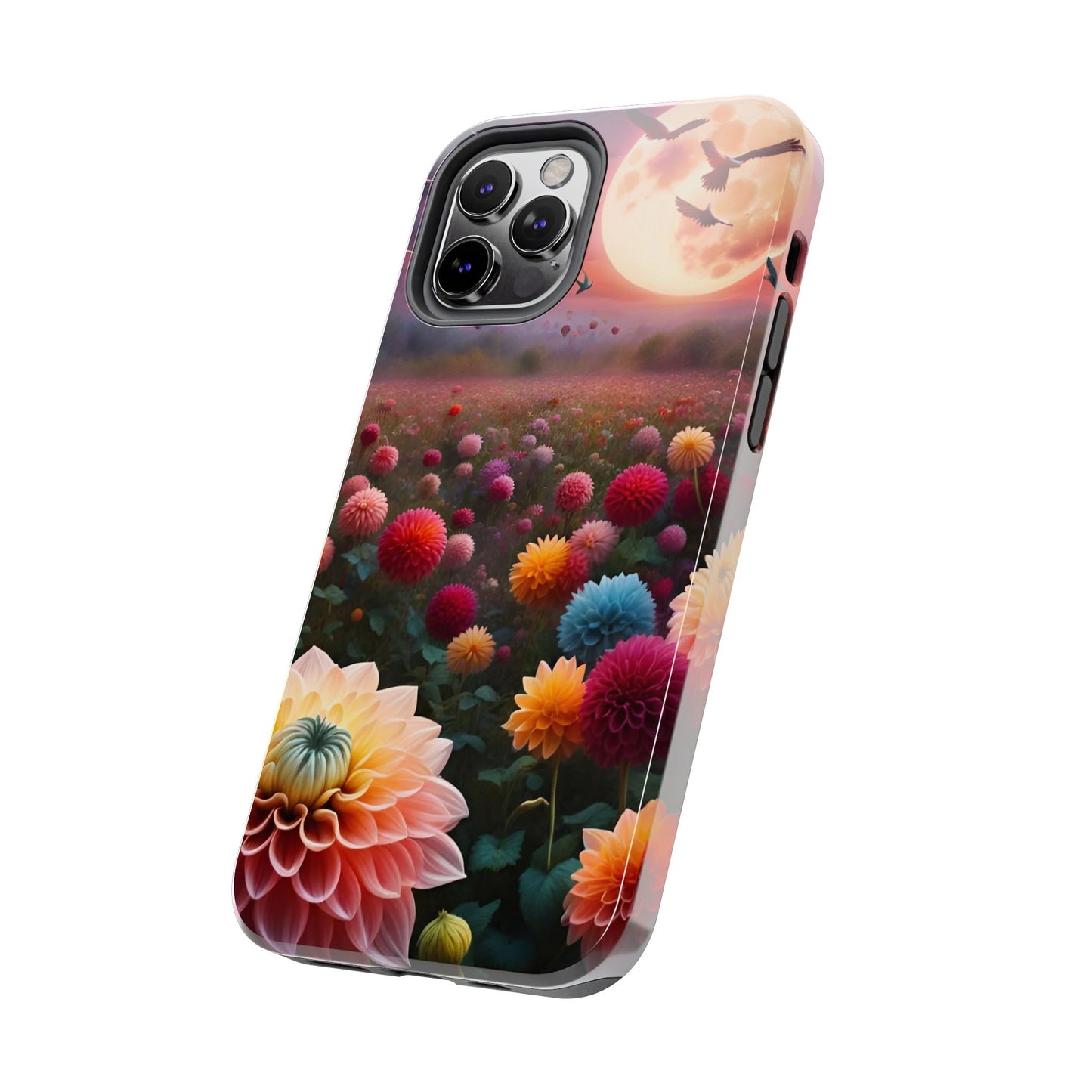 Flowers Under the Moon Tough Phone Case