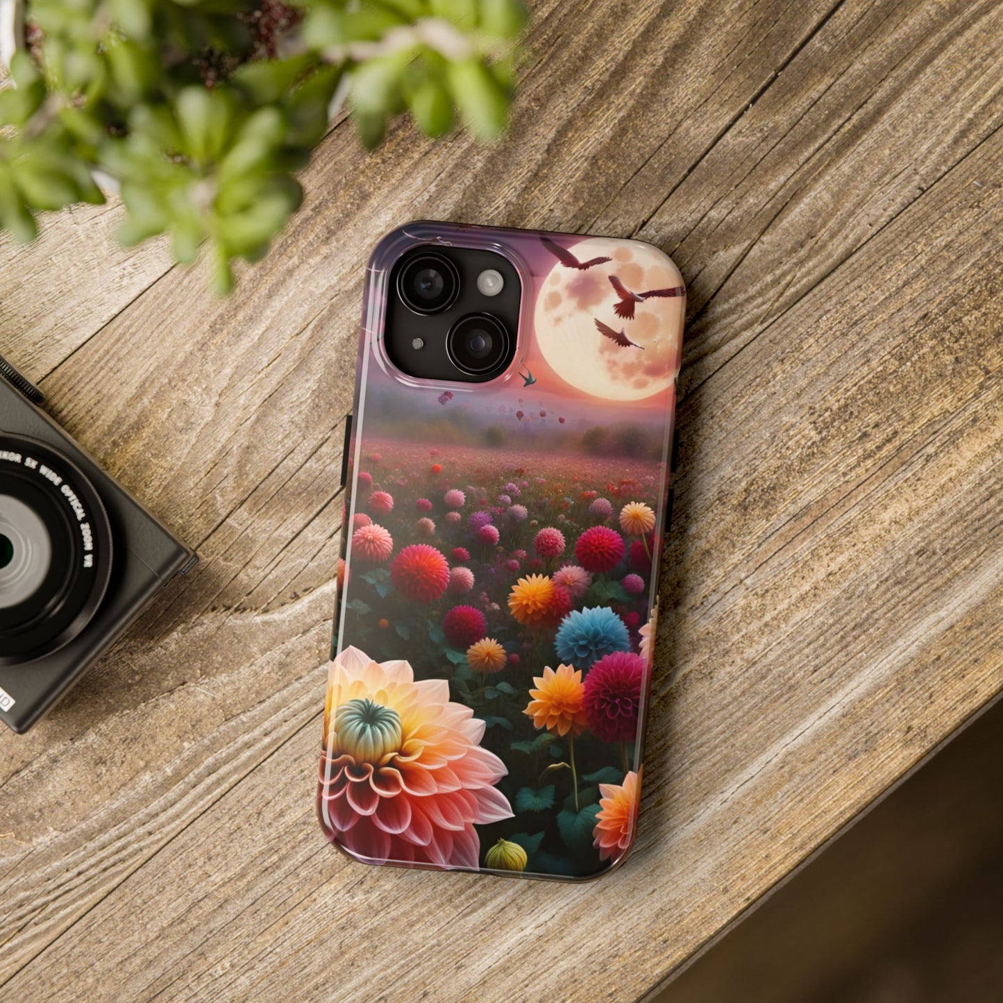 Flowers Under the Moon Tough Phone Case