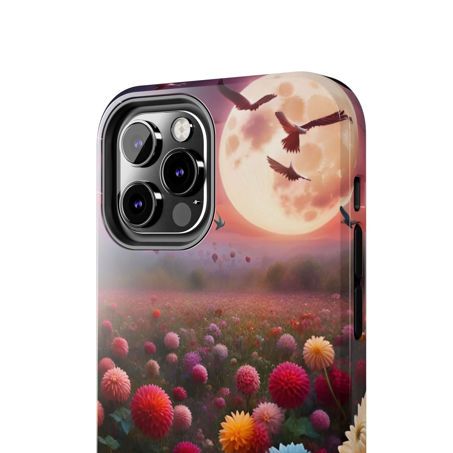 Flowers Under the Moon Tough Phone Case