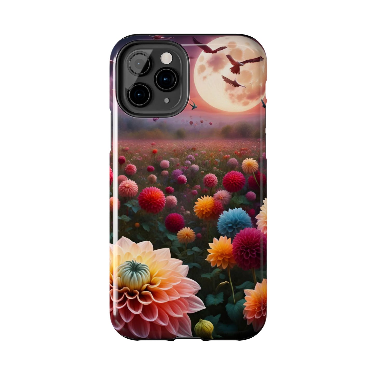 Flowers Under the Moon Tough Phone Case