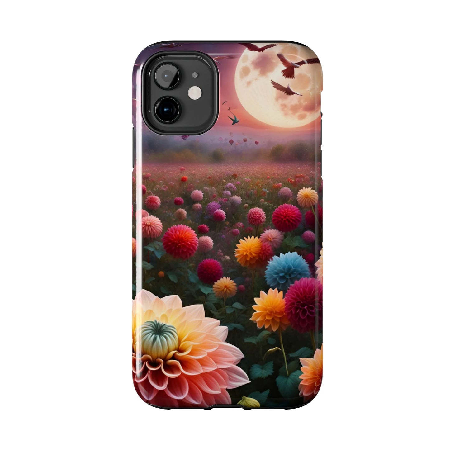 Flowers Under the Moon Tough Phone Case