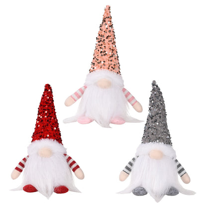 Sequin Light-Up Faceless Gnome Christmas decor