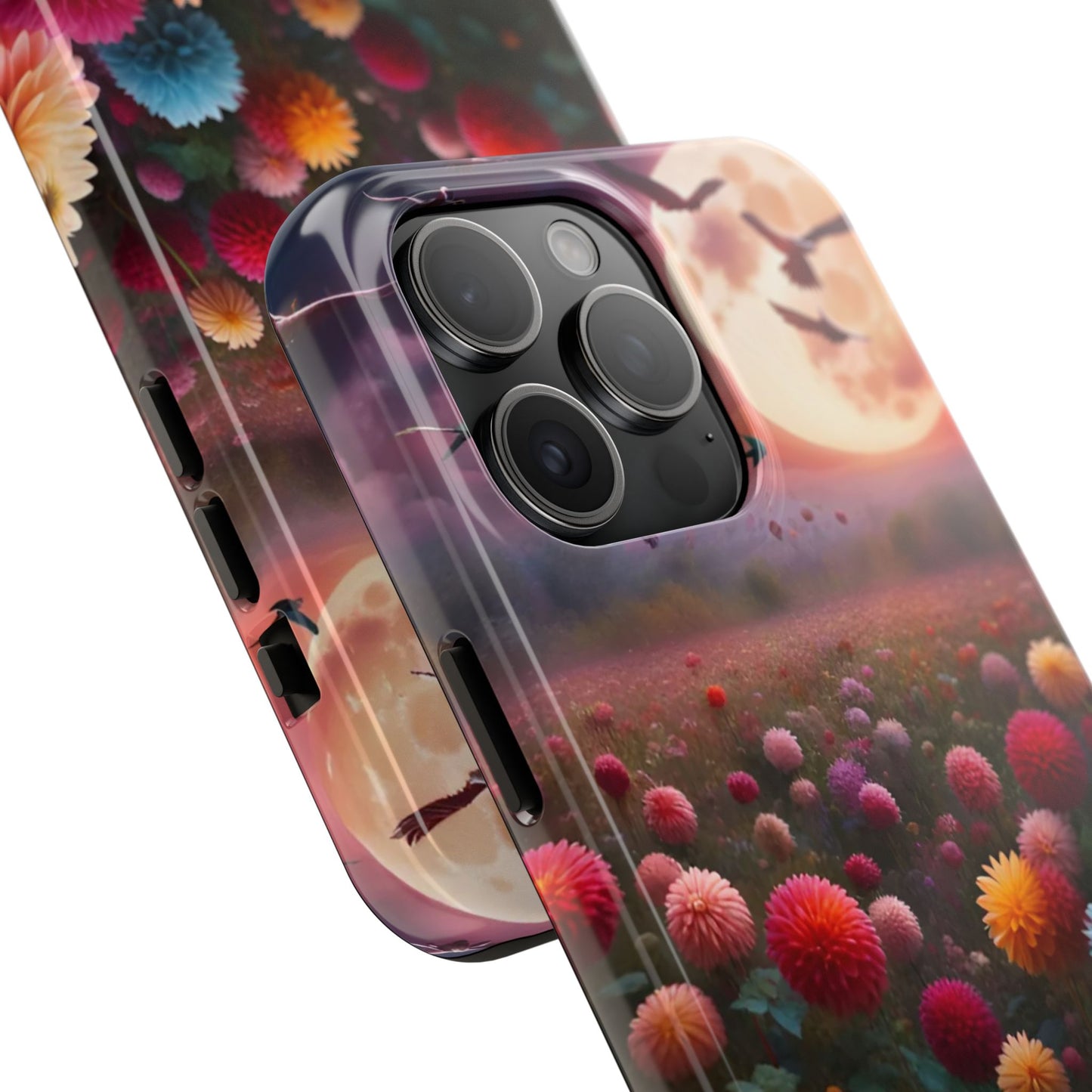 Flowers Under the Moon Tough Phone Case