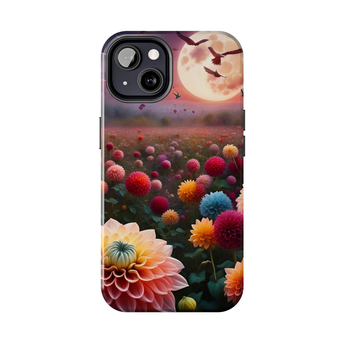 Flowers Under the Moon Tough Phone Case