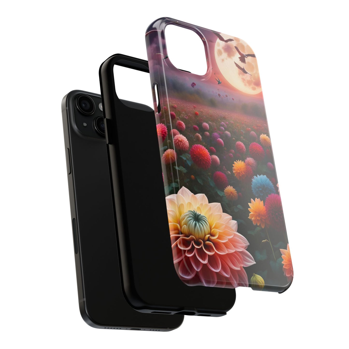 Flowers Under the Moon Tough Phone Case