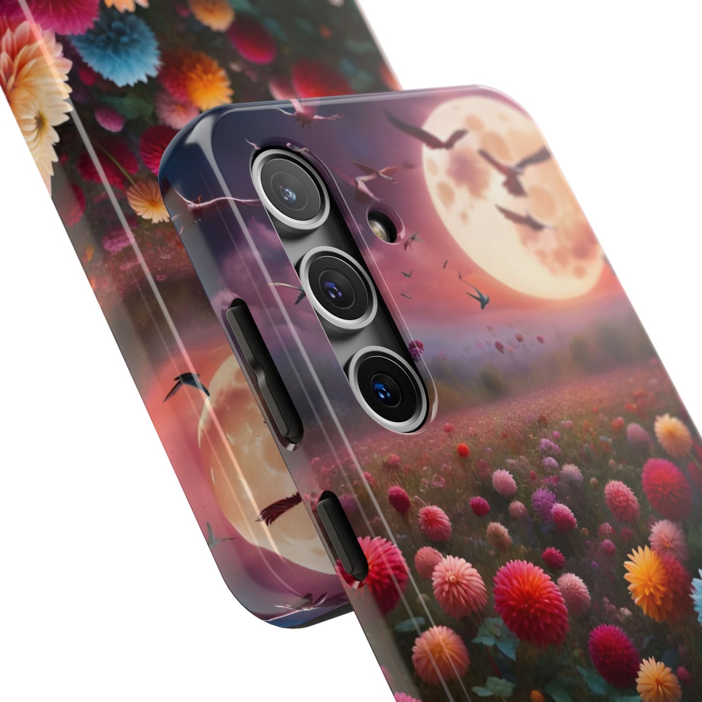 Flowers Under the Moon Tough Phone Case