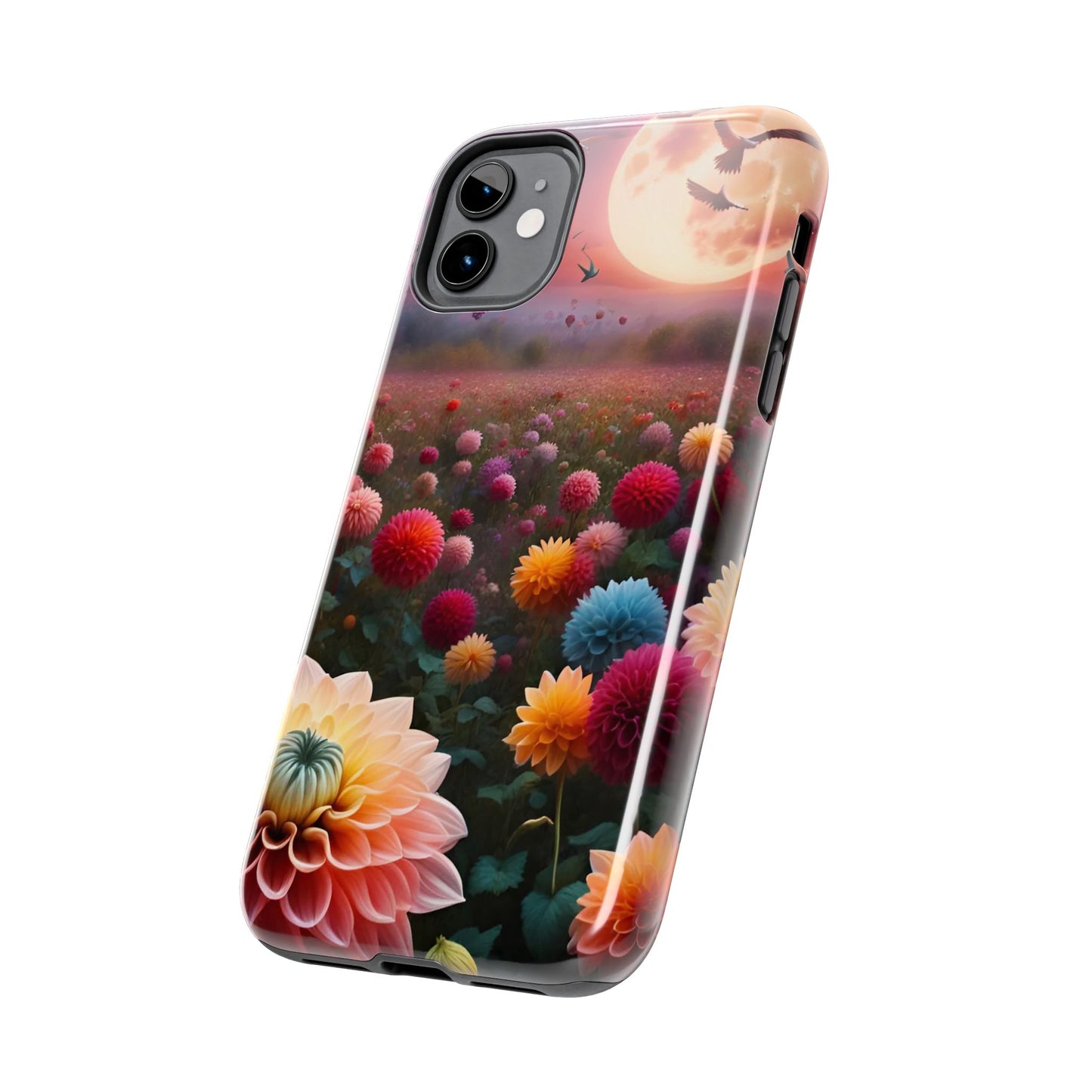 Flowers Under the Moon Tough Phone Case