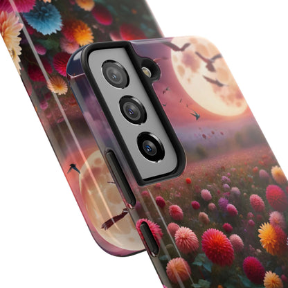 Flowers Under the Moon Tough Phone Case