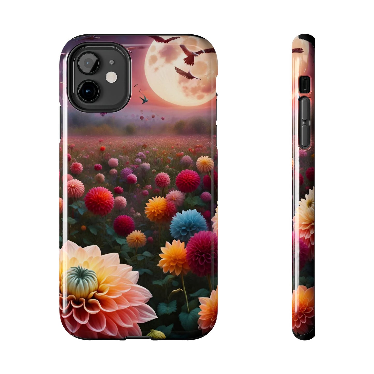 Flowers Under the Moon Tough Phone Case