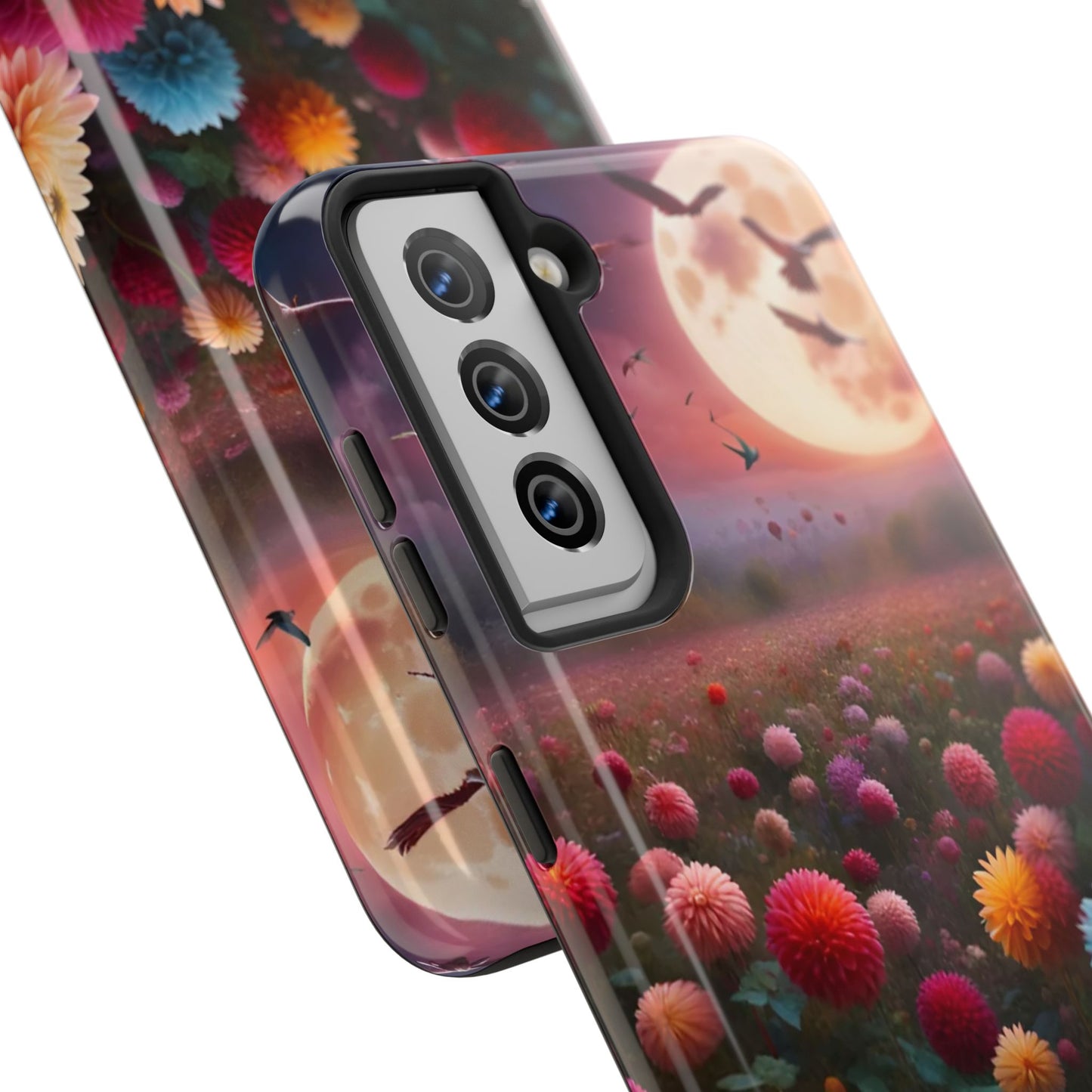 Flowers Under the Moon Tough Phone Case