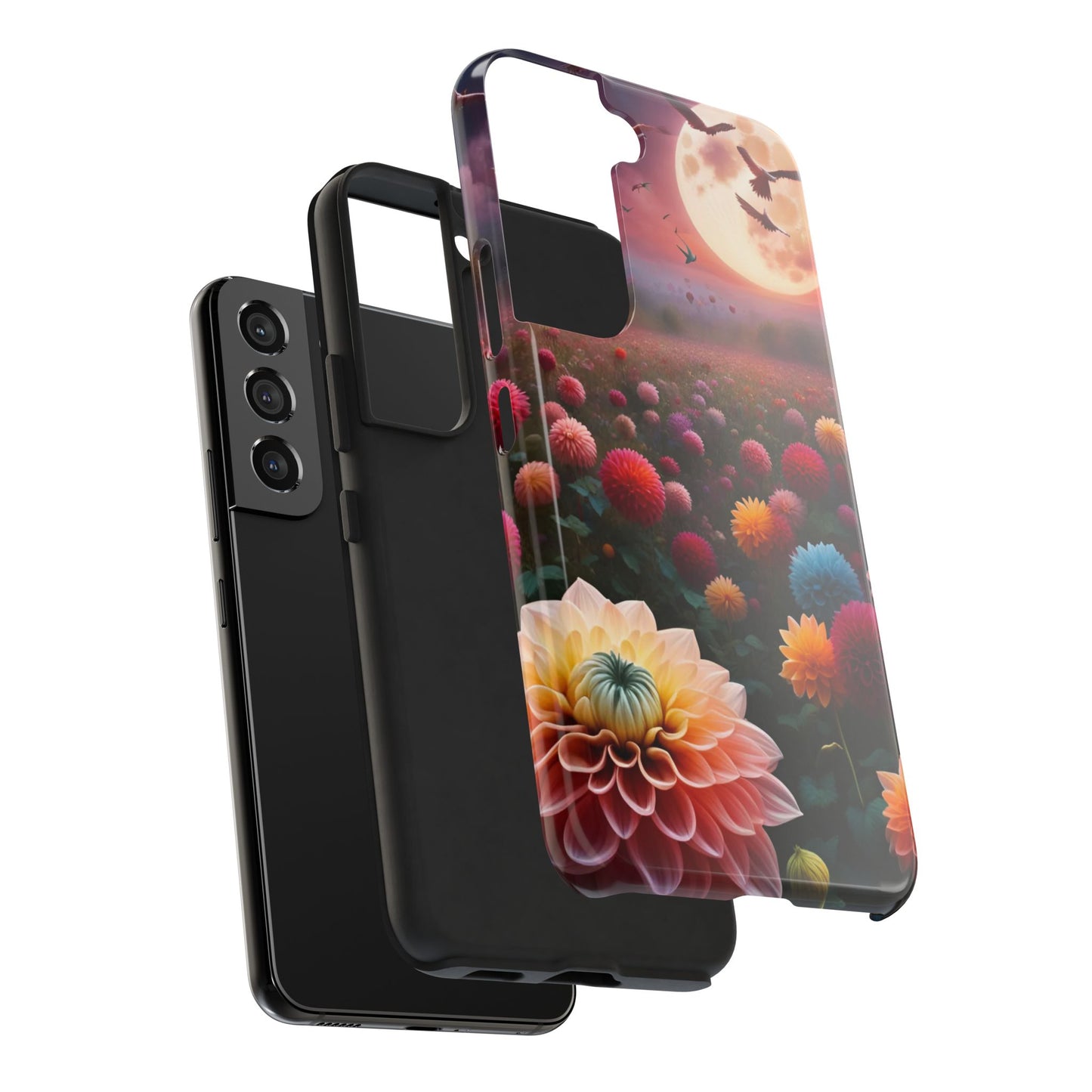 Flowers Under the Moon Tough Phone Case