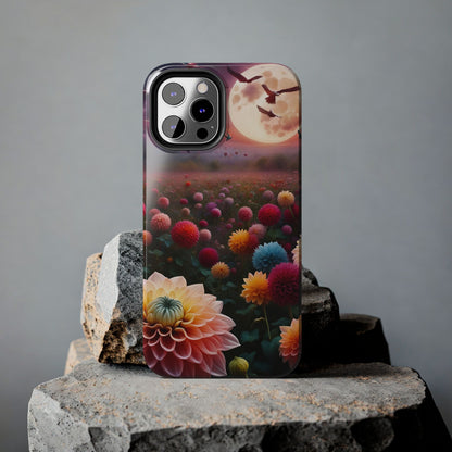 Flowers Under the Moon Tough Phone Case