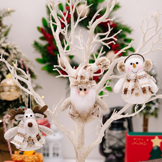 Santa Snowman Reindeer Hanging  Christmas Ornament