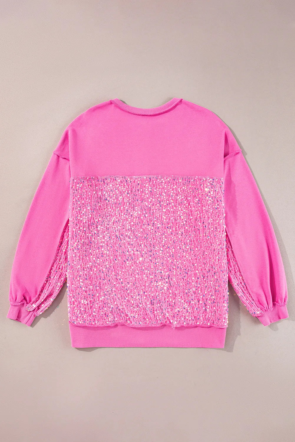 Women's Sequin Half Button Long Sleeve Sweatshirt