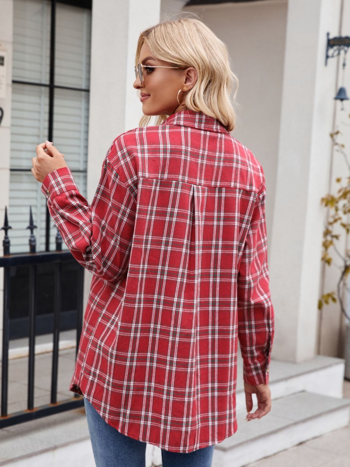 Women's Mandy Plaid Button Up Long Sleeve Shirt