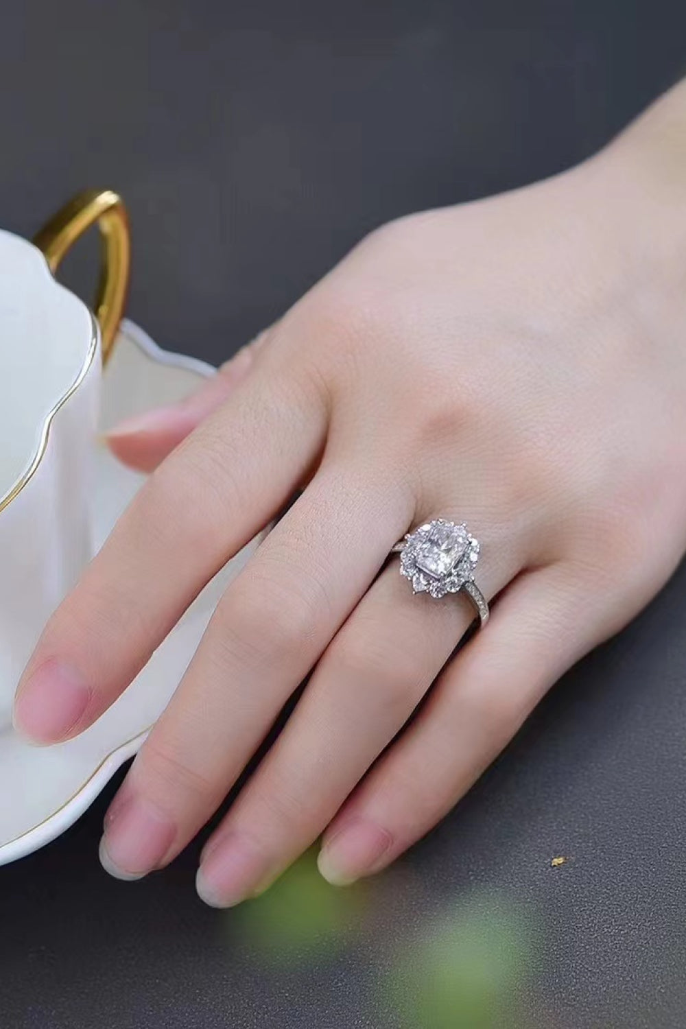 Two Carat Moissanite Ring