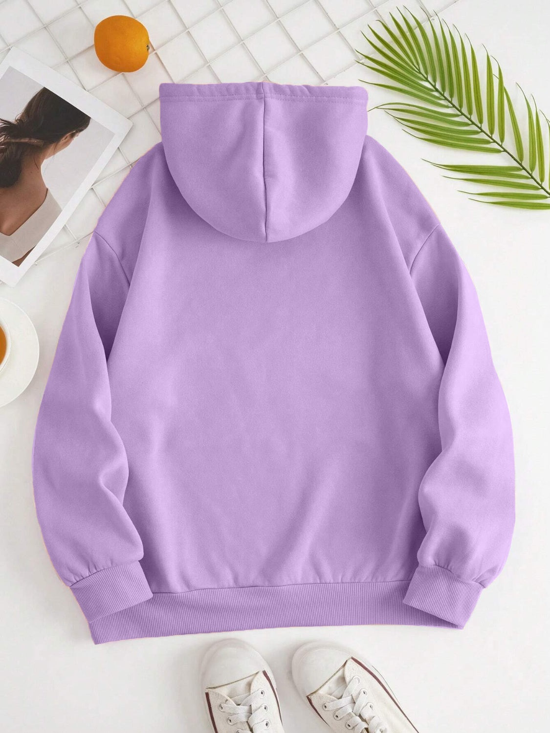 Women's Drawstring Dropped Shoulder Hoodie