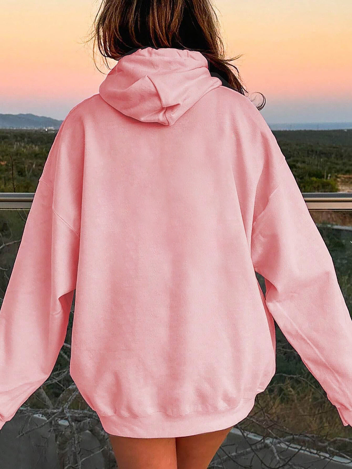 Women's Drawstring Dropped Shoulder Hoodie